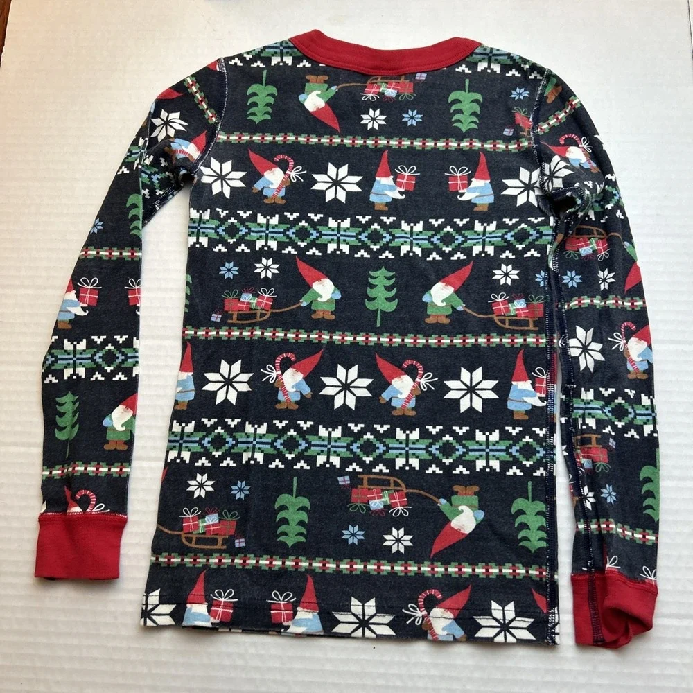 Hanna Andersson Kids Boys Pajamas Size 8 Christmas Gnome 2 pc Set Holiday Cotton